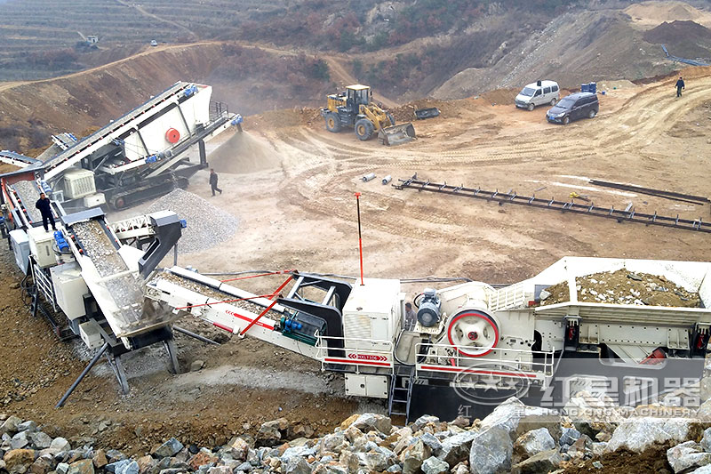 山東煙臺(tái)時(shí)產(chǎn)300噸花崗巖破碎生產(chǎn)線